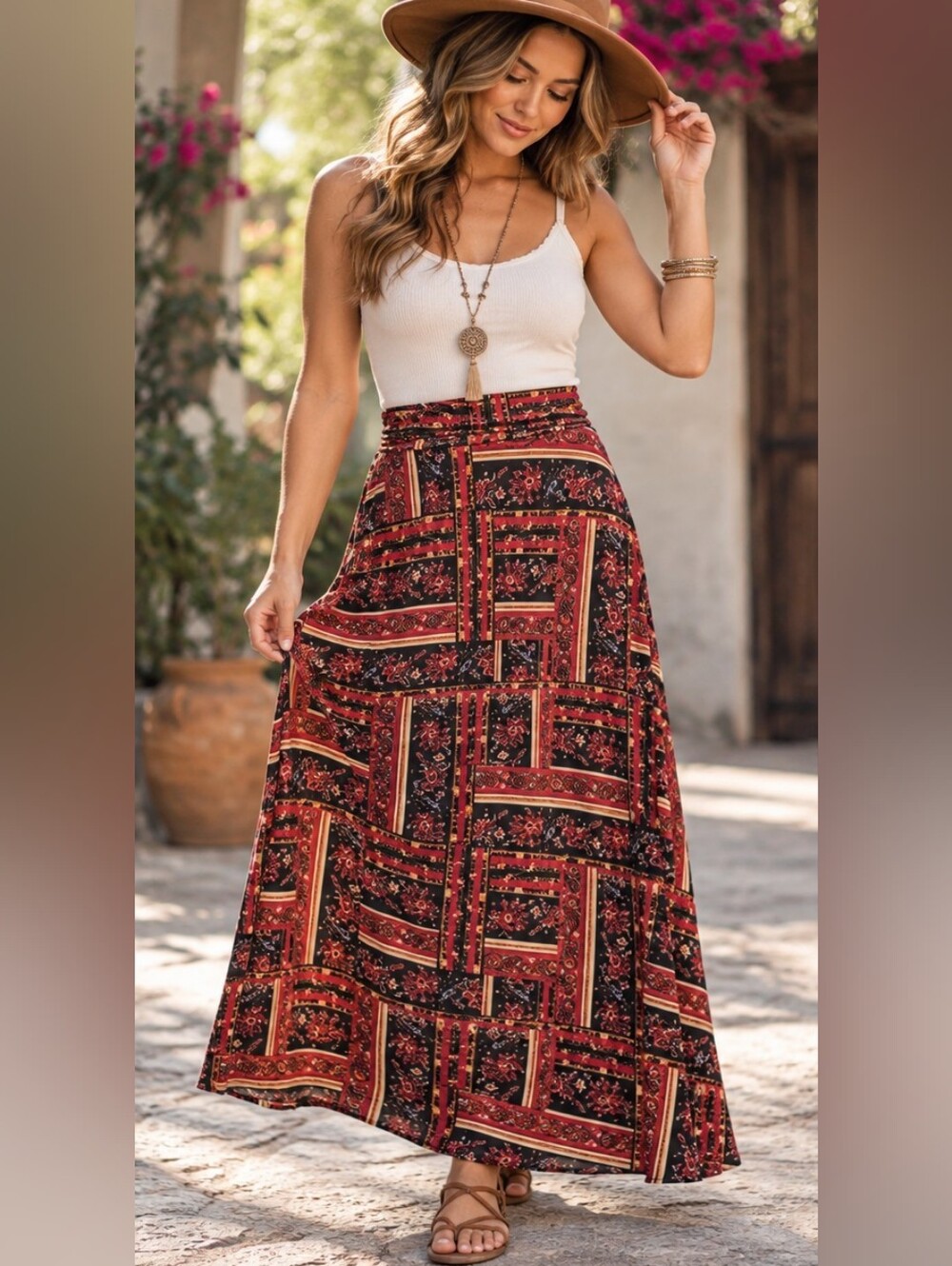 LULAROE | Floral Patterned Maxi Skirt Boho | size S